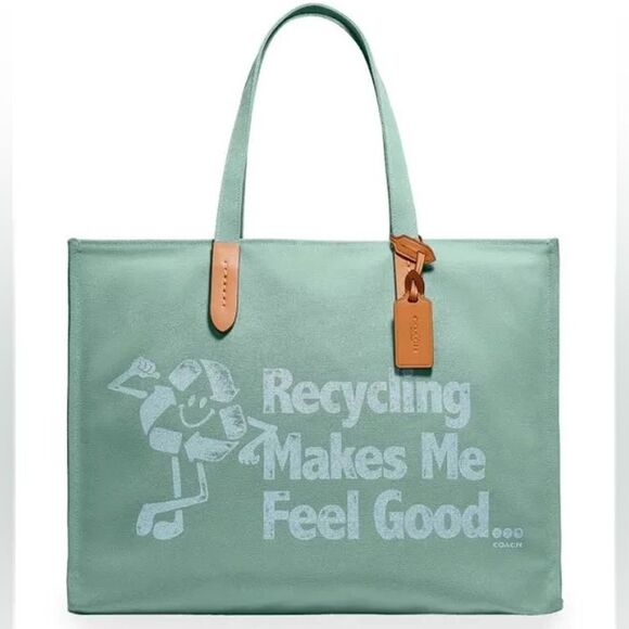 Coach Recycling Makes Me Feel Good Tote 30 Bag - Picture 1 of 15